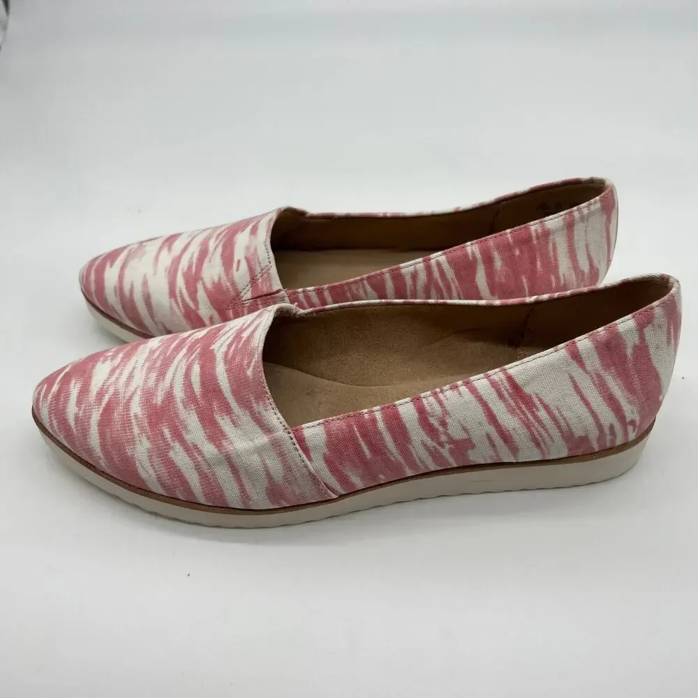 LifeStride Women's Shoes Size 6.5W Slip on Pink & White